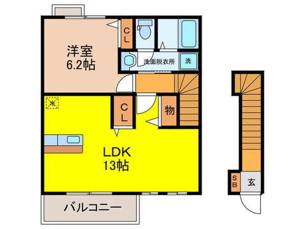 フェリ－チェ輝美の物件間取画像